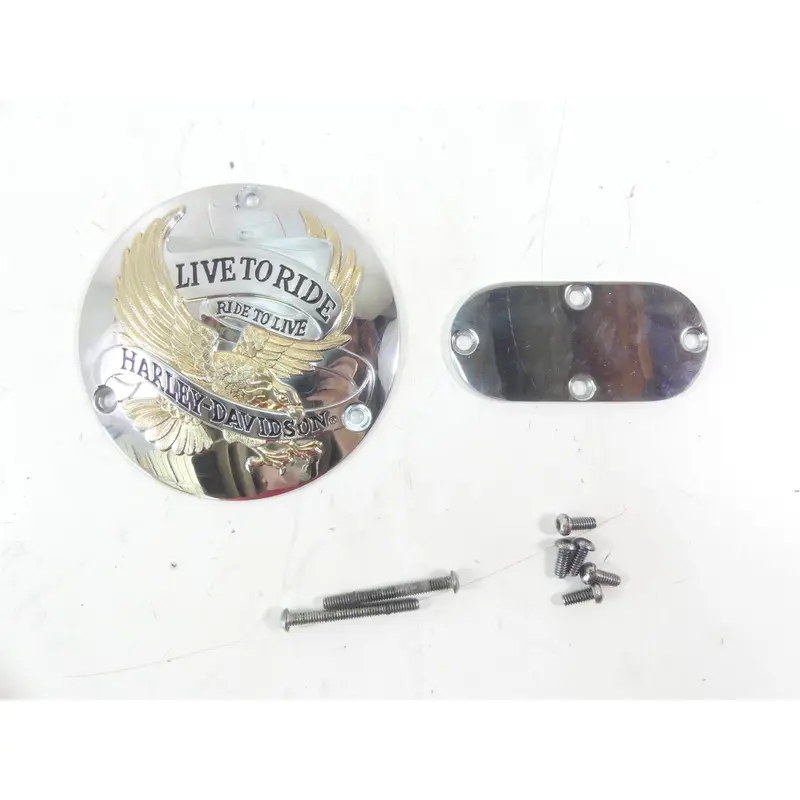 1997 Harley Dyna FXDS Super Glide Conv Outer Primary Cover Emblem Set 25414-70B