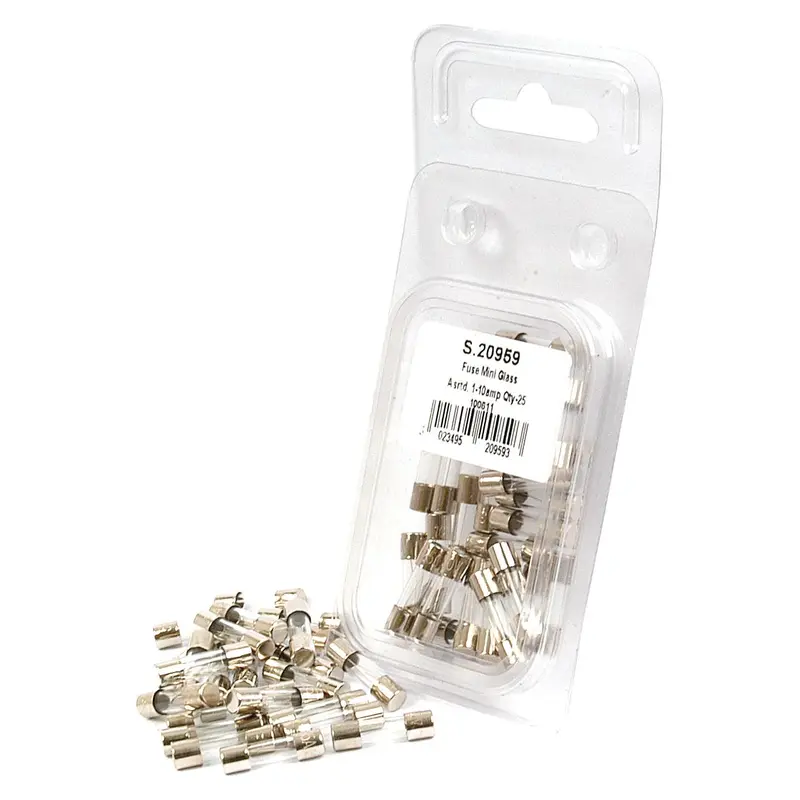 Mini Glass Fuses Various 25 pcs. Agripak | Sparex Part No.S.20959