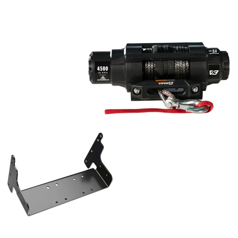 Viper 4500lbs V3 Winch Black Rope With Mount For Polaris Xplorer 400L 1996-1997