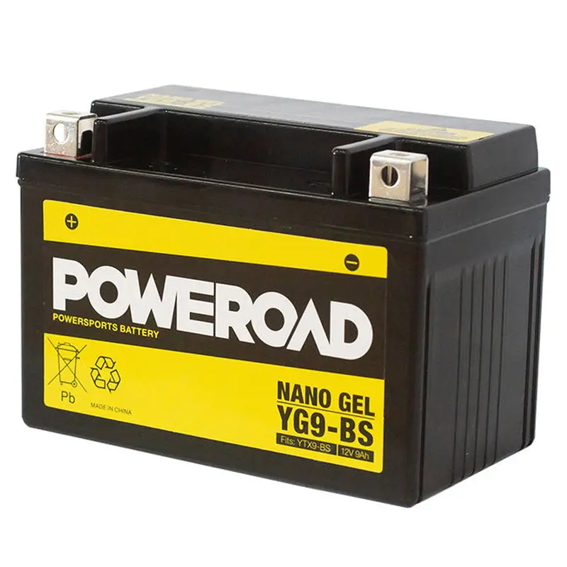 YG9-BS Non-DG Nano Gel Battery Poweroad. Alt: YTX9BS ^ (CYG9BS)