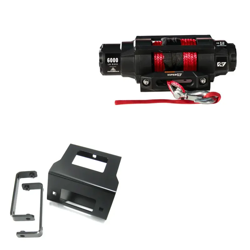 Viper 6000lbs V3 Winch Red Rope With Mount For Polaris Sportsman 570 2011-2020