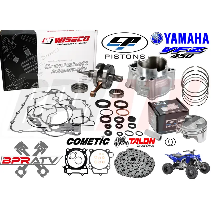 YFZ450 YFZ 450 95mm Stock Bore Cylinder CP Piston Wiseco Crank Motor Rebuild Kit