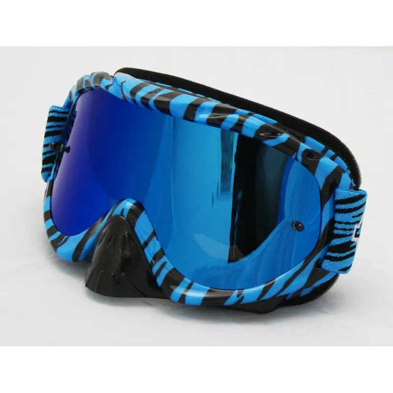 RNR HYBRID WILD BL/BK MIRRORED LENS, WILD BLUE & BLACK GOGGLE, GH364M, MIRRORED LENS