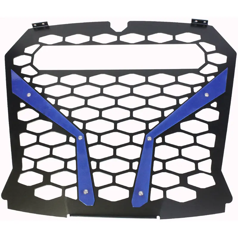 Front Grill Blue Pol Rzr S With Out 10" Light