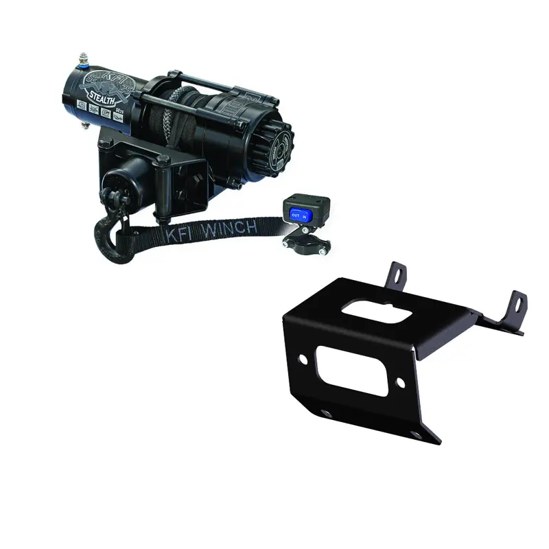 Honda Foreman Rubicon TRX500 FM SE25 Stealth 2500 lb Synthetic Rope Winch kit by KFI