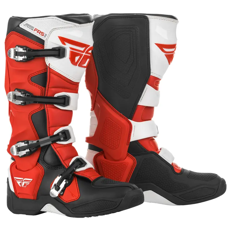 FLY RACING Fr5 Boots Red/Black/White Size 10 - Durable and Comfortable