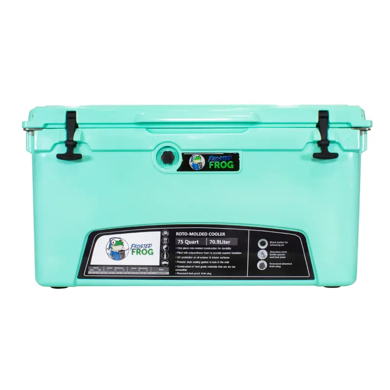 Frosted Frog 75 QT Rotomolded Cooler  Mint Green, 75QT