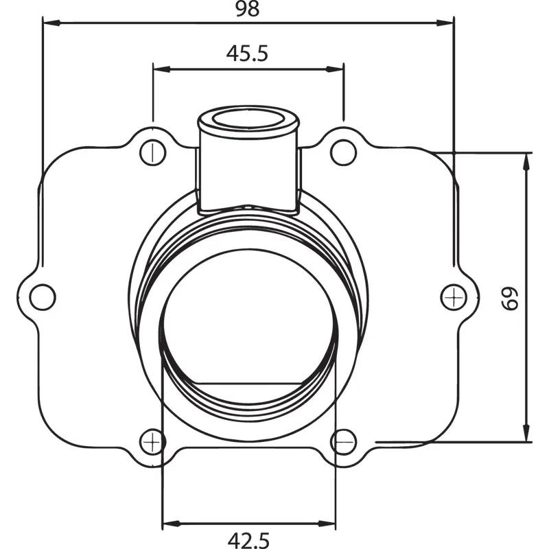 KIMPEX Carburetor Mounting Flange - Ski-Doo 301723
