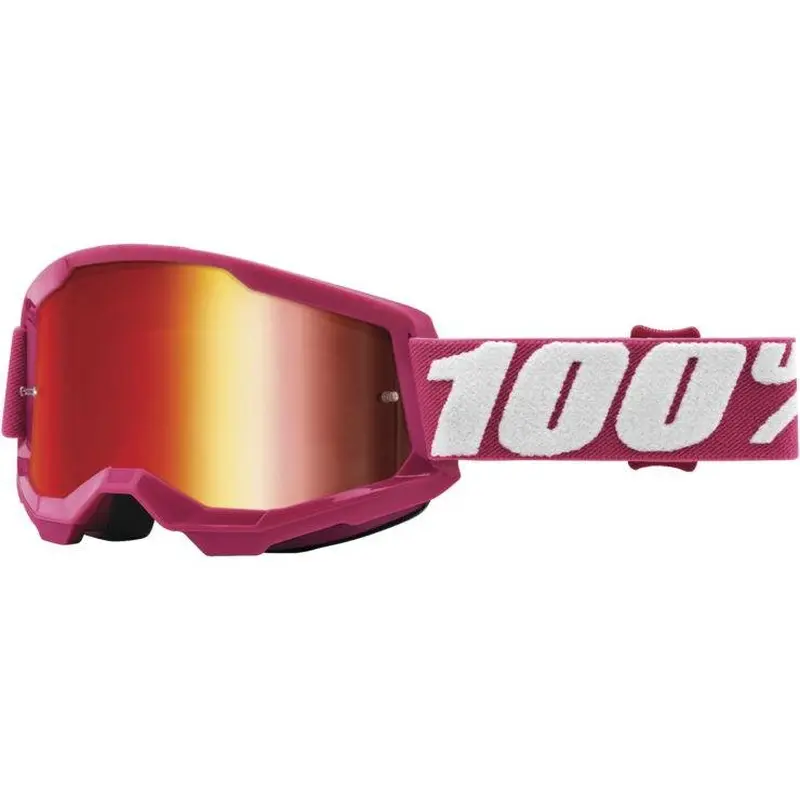 100% Strata 2 Goggles Fletcher with Red Mirror Lens