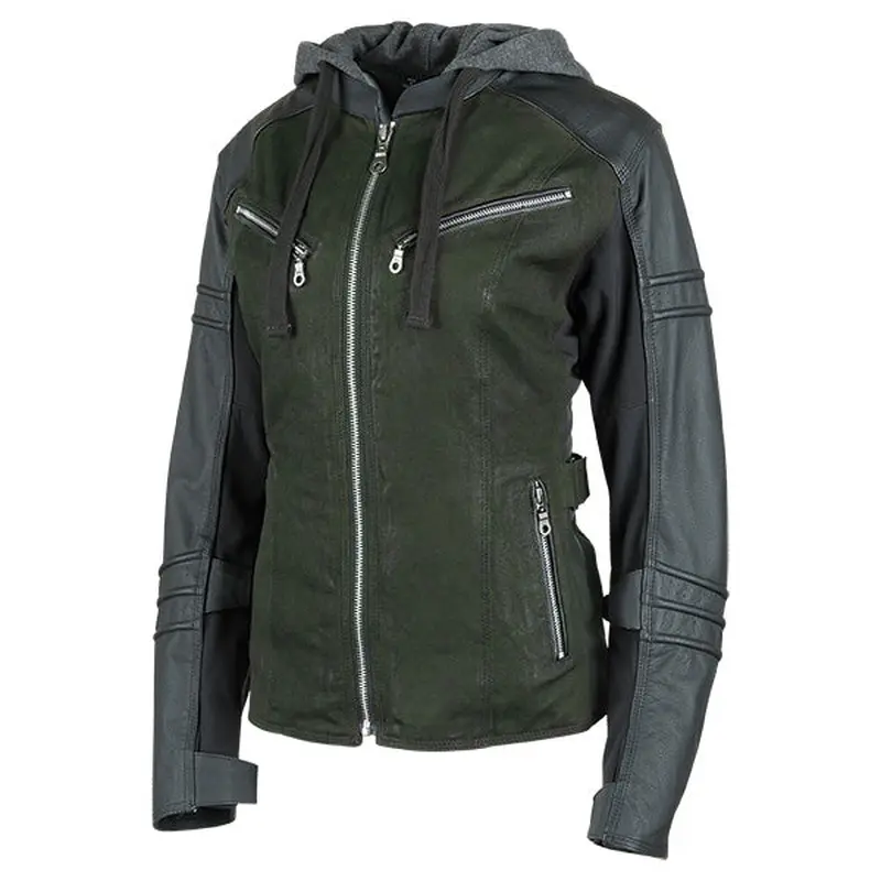 Veste en cuir et toile Street Savvy