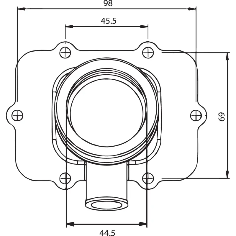KIMPEX Carburetor Mounting Flange - Ski-Doo 104586