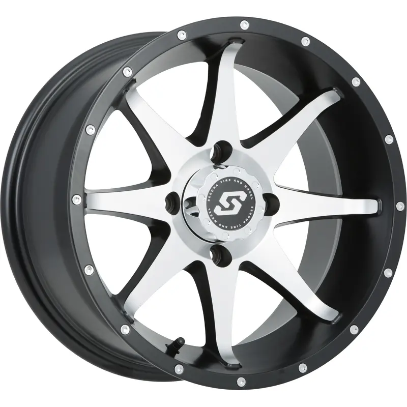 Storm Wheel 14x7 4/156 4+3 (+5mm) Blk/Machined