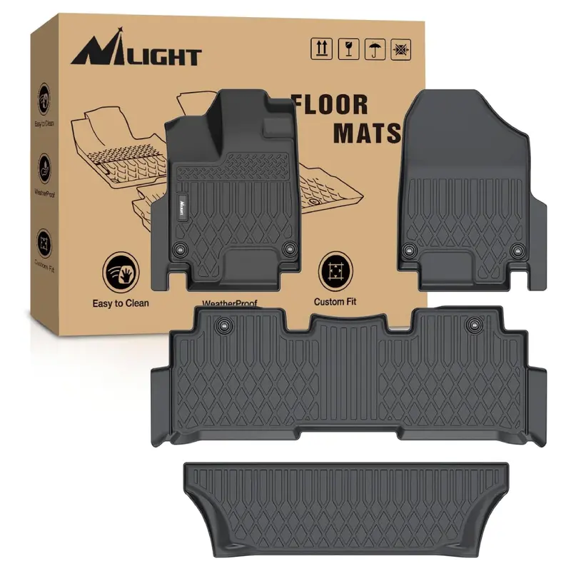 2018 2019 2020 2021 2022 2023 2024 2025 Honda Odyssey TPE Floor Mats