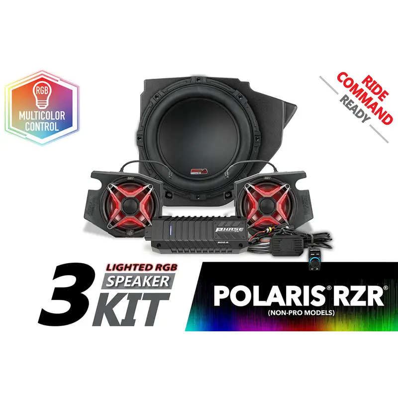 2014-2023 Polaris RZR V-Spec 3-Speaker Plug-&-Play Kit for Ride Command