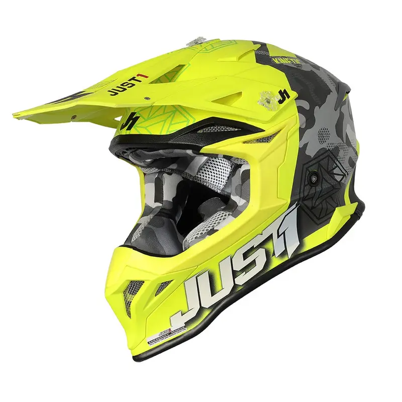 J39 Kinetic Grey Camo Fluro Yellow Matt L