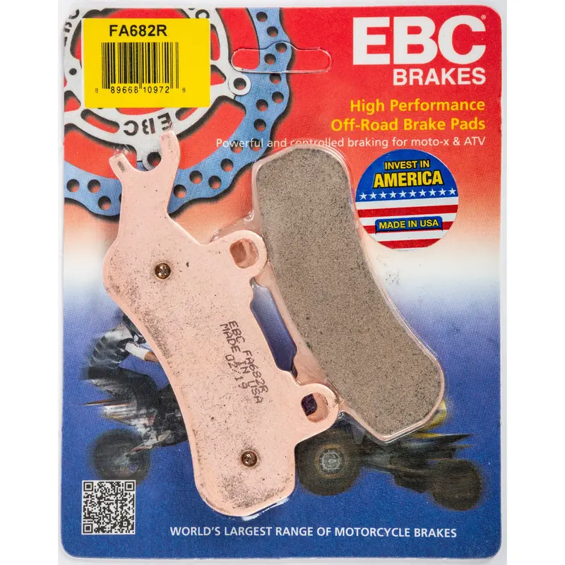 EBC 1 Pair Sintered R Series Heavy-Duty Brake Pads MPN FA682R