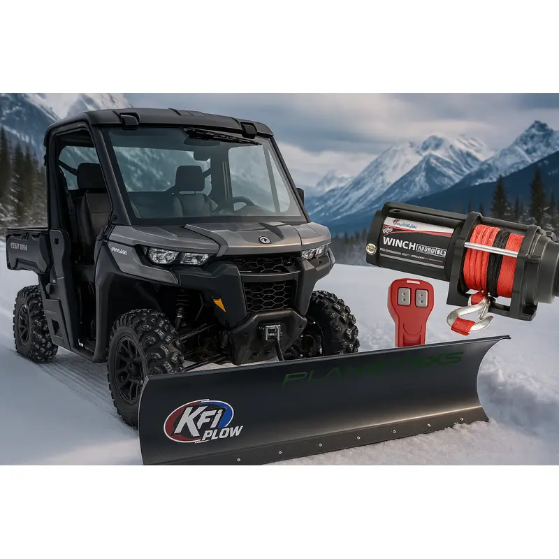 KFI UTV Plow Kit  Custom-Fit with Optional Winch Can Am Defender