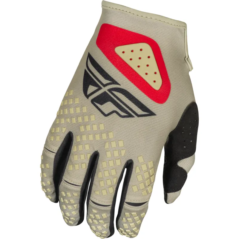 Youth Kinetic Sym Gloves Light Grey/Red/Black Yl