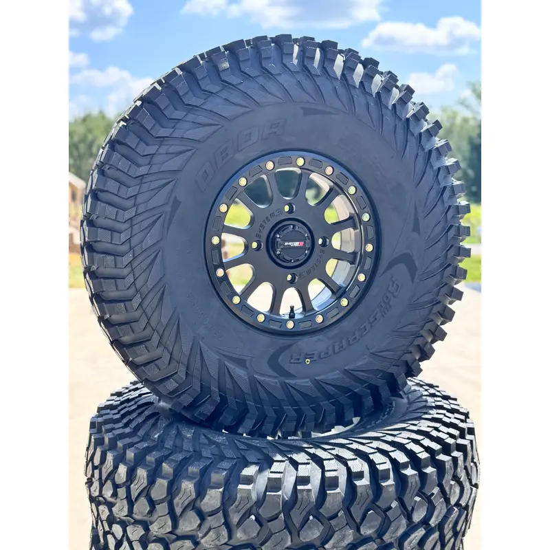 System 3 SB5 beadlocks 15x7 4/137 matte black 5+2 on Obor Roc Scraper (4)