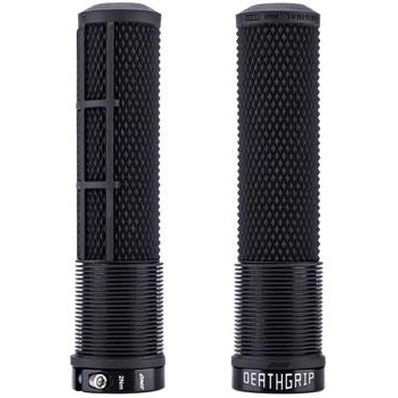 DMR DeathGrip 2 Flangeless Grips - Thick, Lock-On, Black