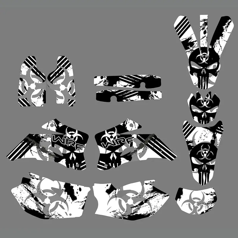 Backgrounds Motorcycle Decals Stickers For Yamaha WR250F 2007-2013 WR450F 2007-2011