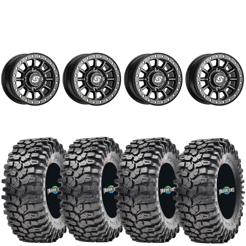 Sedona Sano beadlock black on Maxxis Roxxzilla | 4/156 4+3 (+10mm)