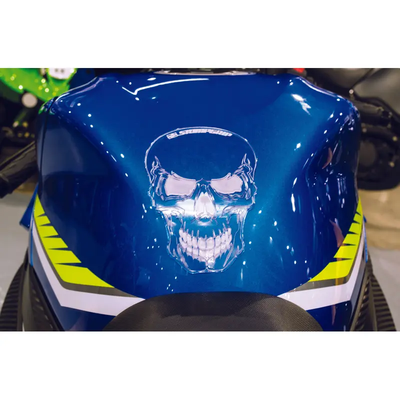 STOMPGRIP TANK PAD SKULL CLEAR/WHITE 51-02-1002