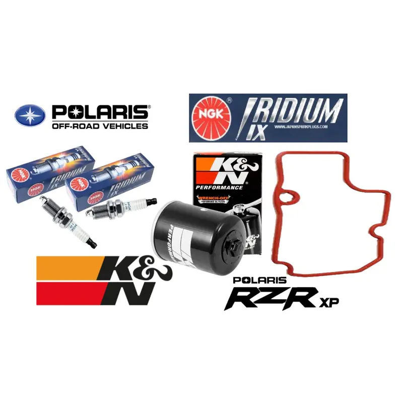 Ranger 1000 XP Crew Spark Plugs KN Oil Filter Change Kit NGK Iridium Plug K&N