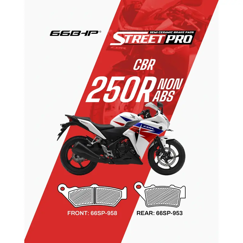Honda CBR 250R (NON ABS) Street Pro Semi Ceramic Brake Pads