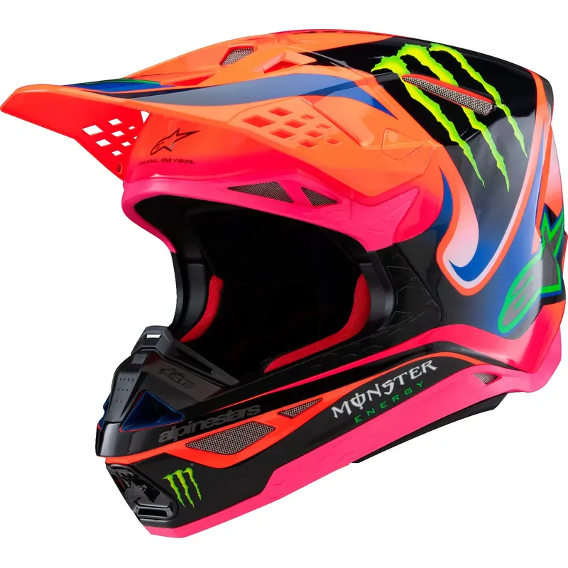 S M10 Deegan Helmet Orng Flo/Prpl/Pnk Fluo Sm