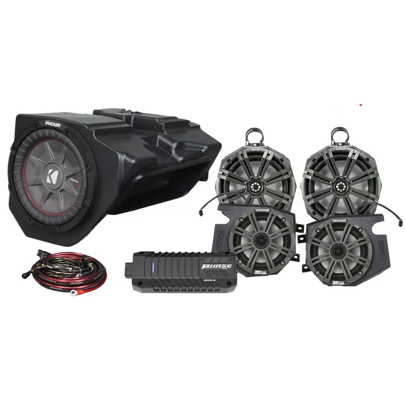 5 Speaker Plug And Play Kit W/ 8" Cage Pods Kicker Ride Co