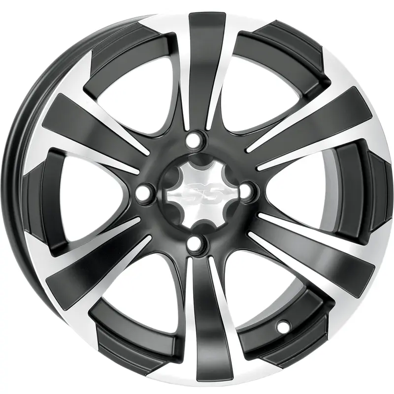 ITP Wheel - SS312 - Front/Rear - Black Machined - 12x7 - 4/156 - 4+3 1228441536B