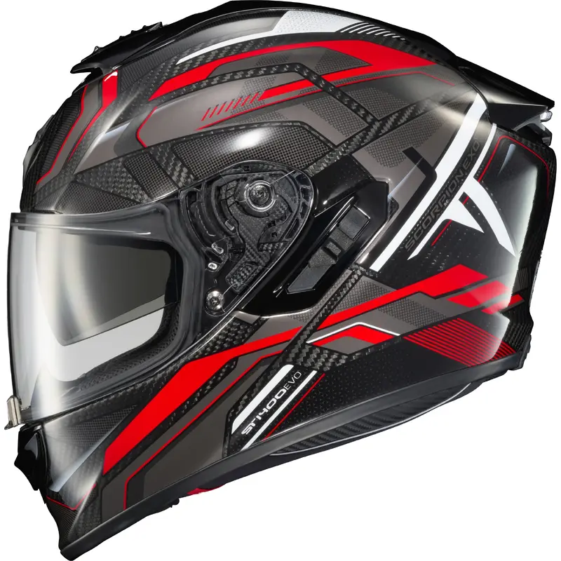 Exo St1400 Evo Carbon Helmet Hex Gloss Red Sm