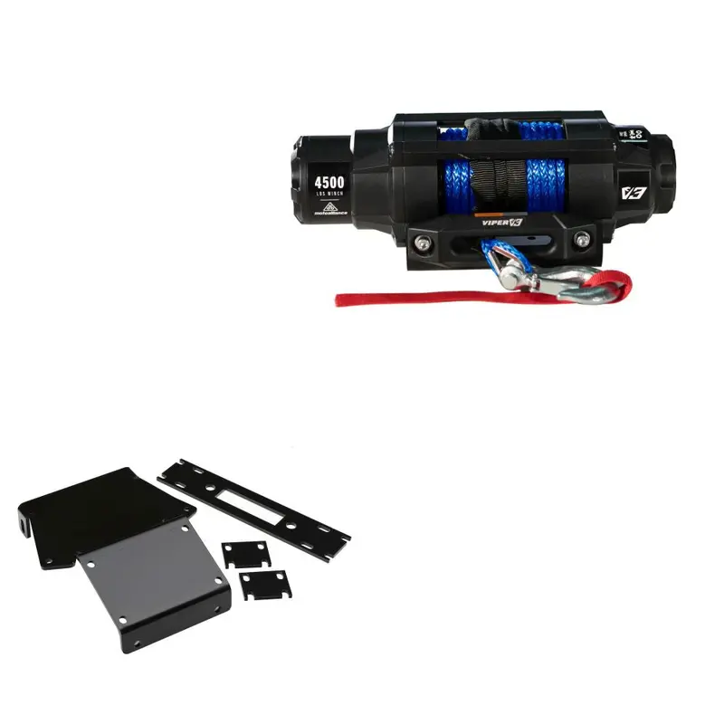 Viper 4500lbs V3 Winch Blue Rope With Mount For Honda Rancher 350 2004-2007
