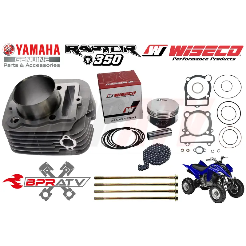 Yamaha Raptor 350 YFM350R GENUINE YAMAHA OEM CYLINDER Wiseco Top End Rebuild Kit
