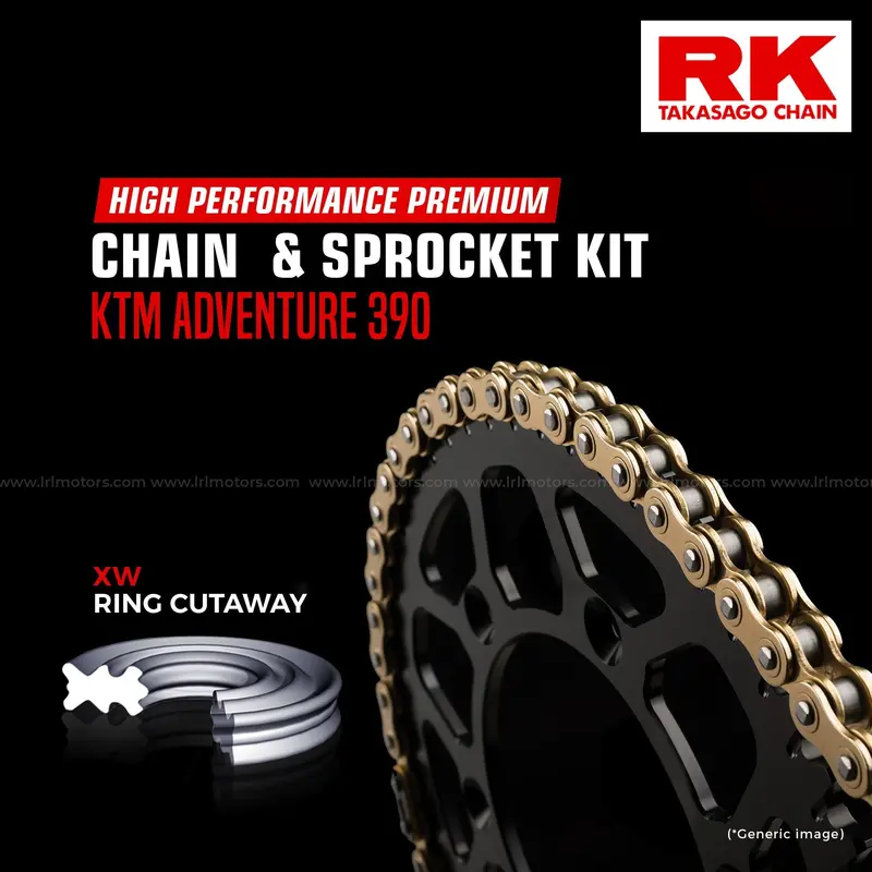 KTM Adventure 390 Brass Chain Kit ( RK Japan) 114Links