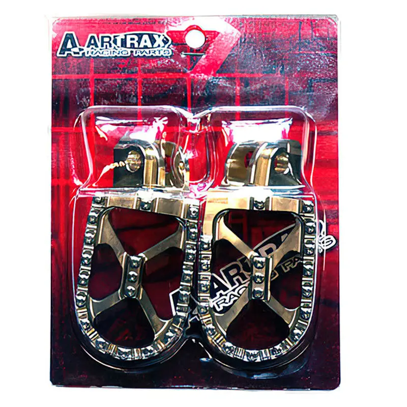 Honda CR/CRF MX foot pegs alloy 56mm wide Artrax (MFP2511)