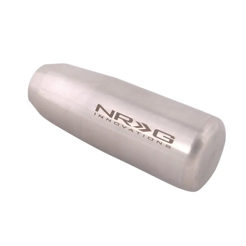 NRG Universal Short Shifter Knob - 3.5in. Length / Heavy Weight .85Lbs. - Silver