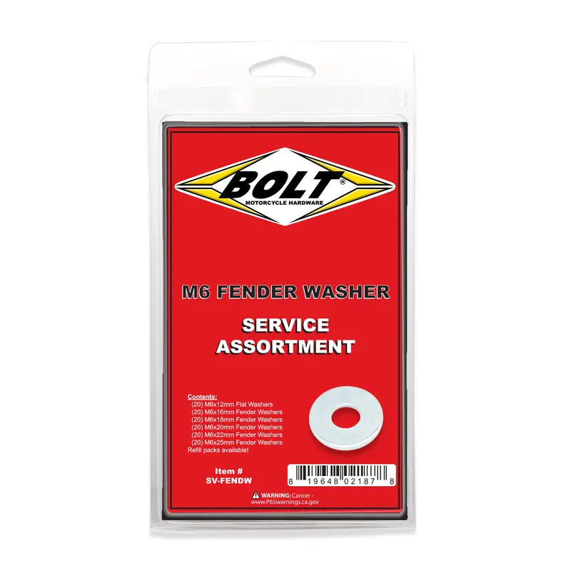 Bolt M6 Fender Washer Assortment 120 Piece Kit | SV-FENDW