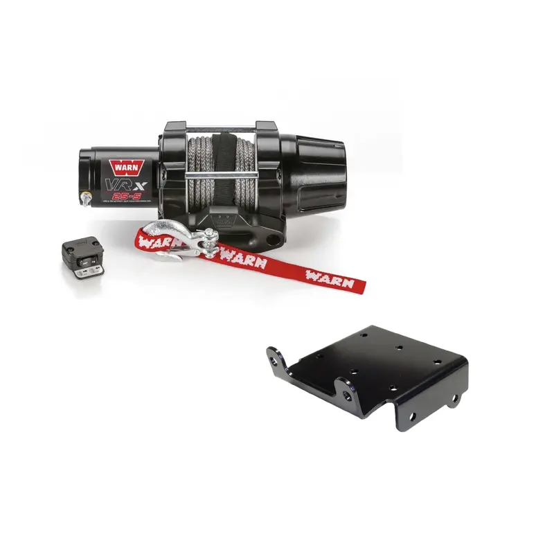 Warn VRX25-S 2500lb Synthetic Rope Winch Kit For Suzuki King Quad 750