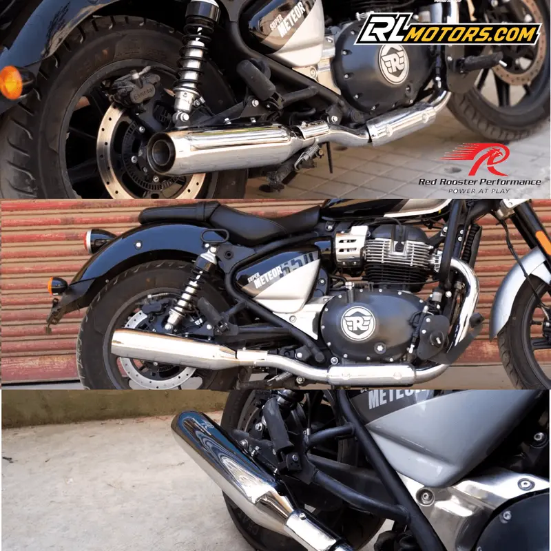 Royal Enfield Super Meteor 650 Red Rooster Astral Exhaust