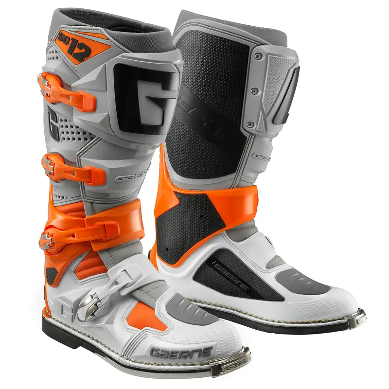 GAERNE SG-12 Boots - Orange/Grey/White - Size 09