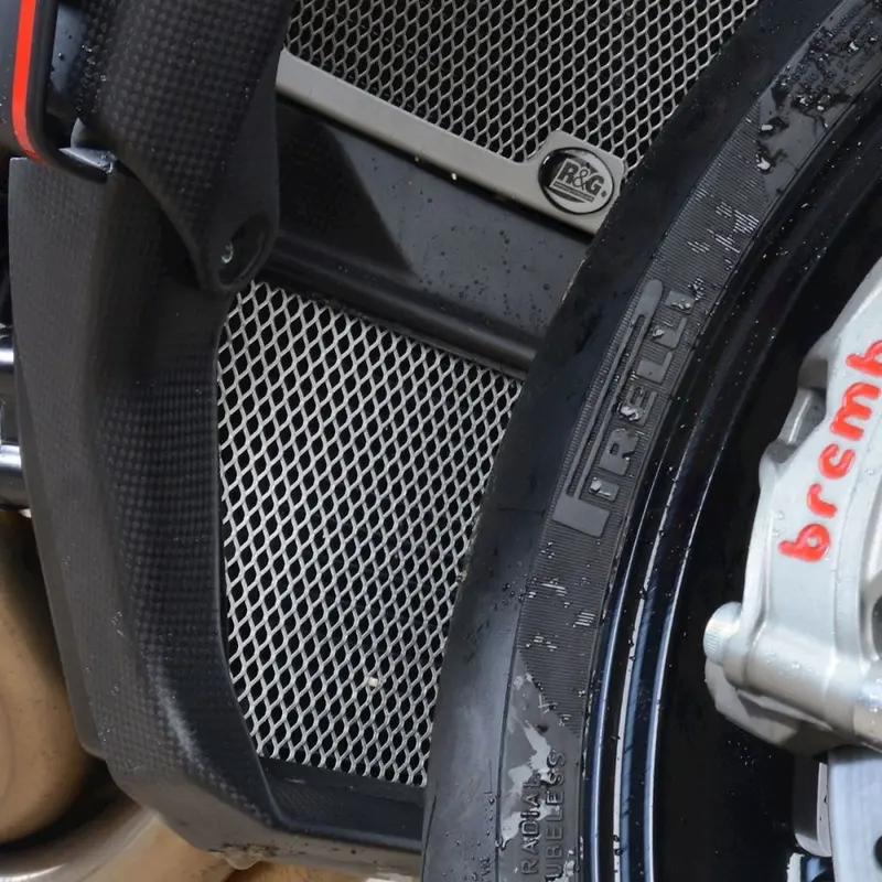 R&G Racing Black Oil Cooler Guard For 2020 MV Agusta Brutale 1000RR