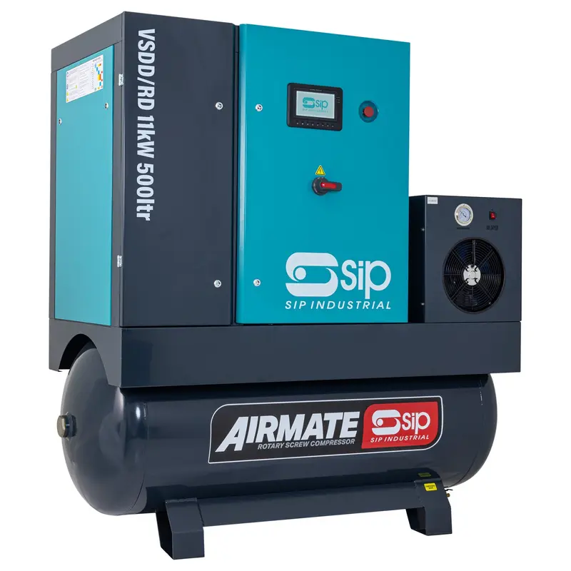SIP VSDD/RDF 11kW 500L Rotary Screw Compressor w/ Dryer 08276
