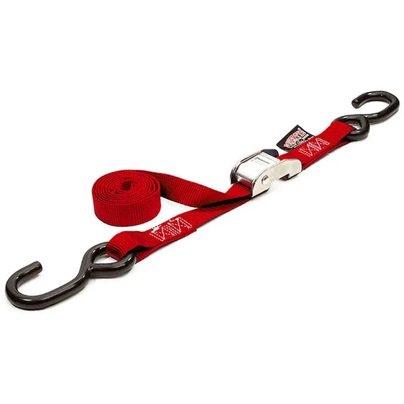 Tie Down Cam S Hook 1"X144" Red Each