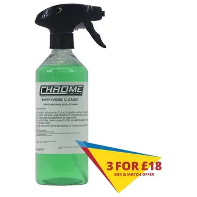 Chrome Super Fabric Cleaner  Deep Cleaning for Carpets & Upholstery