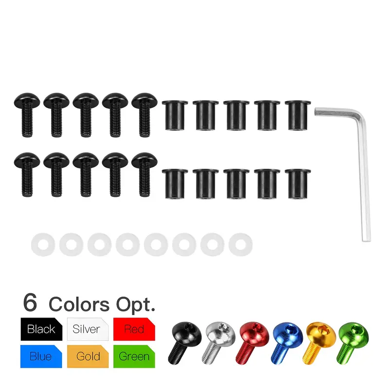 5mm Fairing Windshield Windscreen Bolts Kit For Yamaha Honda Kawasaki Suzuki BMW