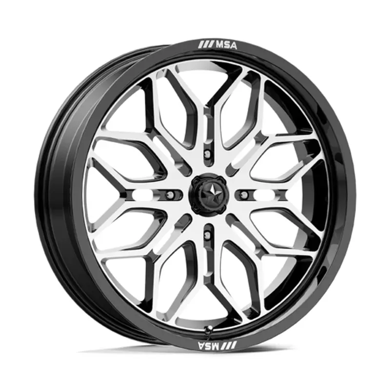MA47 22X7 4X137 G-BLK-MACH 10MM