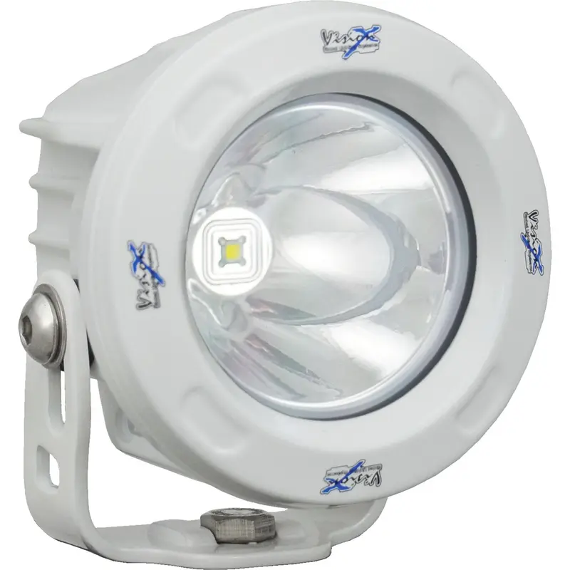 3.7" White Optimus Round 10 Beam LED Light