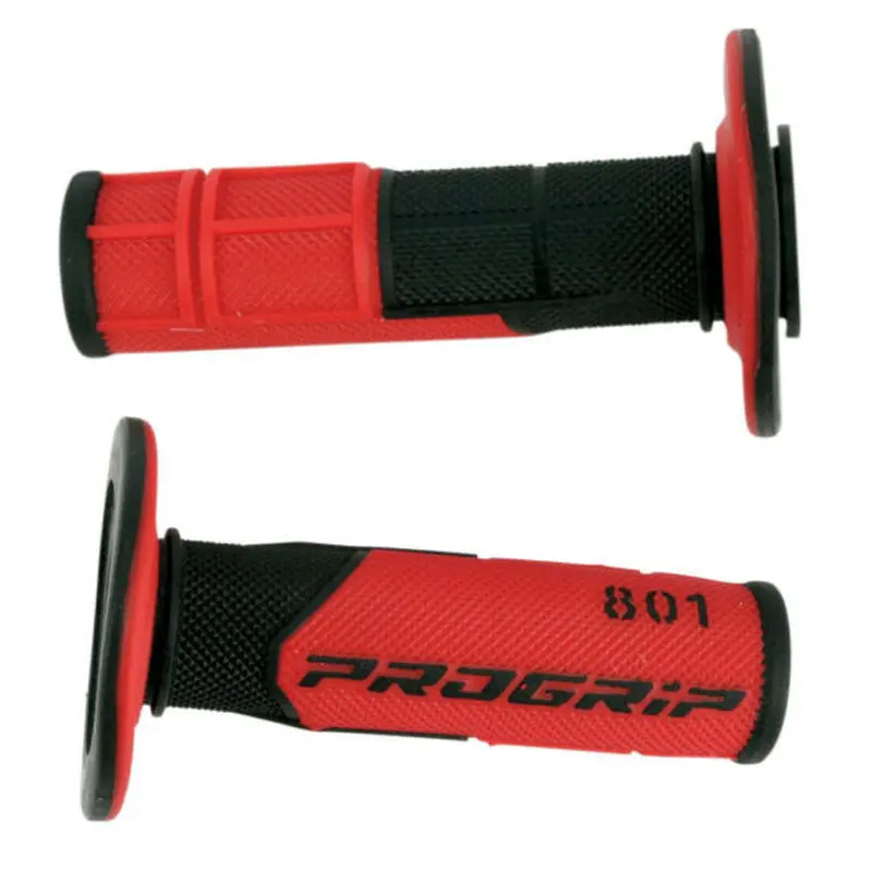 Black/Red Double Density Grips 1/2 Waffle 115mm Progrip (PG801BR)